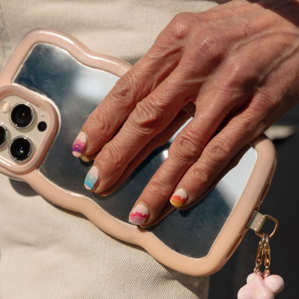 Rainbow Kiss Nail Wraps  Festival Chill