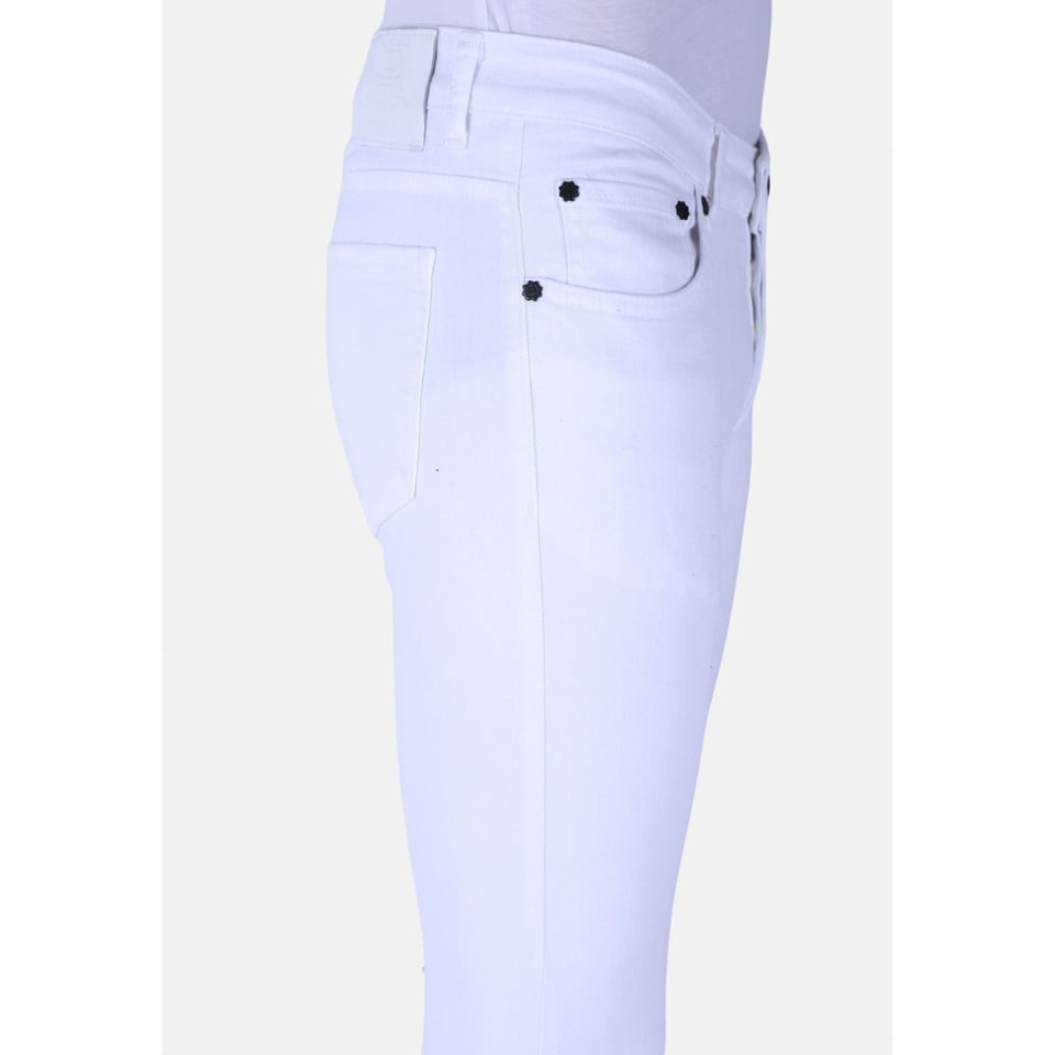 Nette Witte Heren Jeans Slim Fit Stretch -1089 - Wit