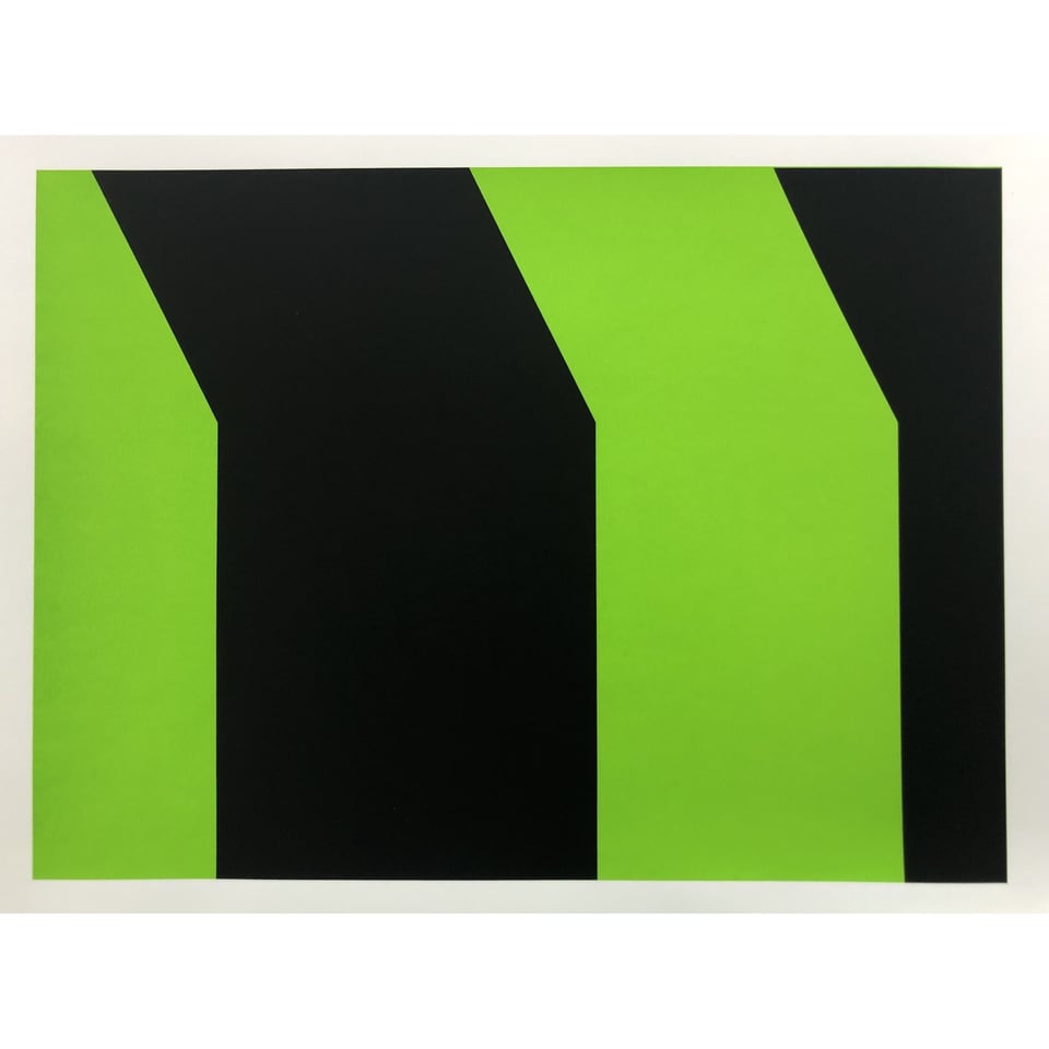 Zeefdruk Groen-Zwart 30x40 Cm