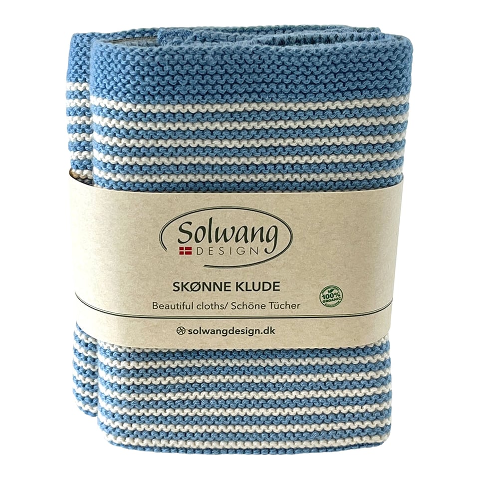 Blauw Gestreept, Set Van 2 Vaatdoekjes