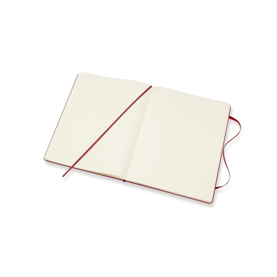 Moleskine notebook hardcover x-large plain red - 19 x 25cm / red