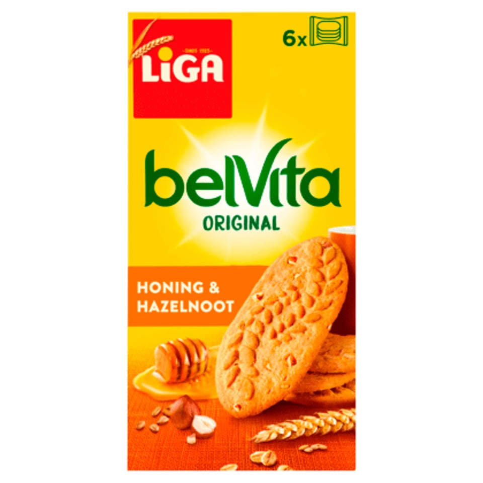 Liga BelVita Koekjes Honing en Hazelnoot