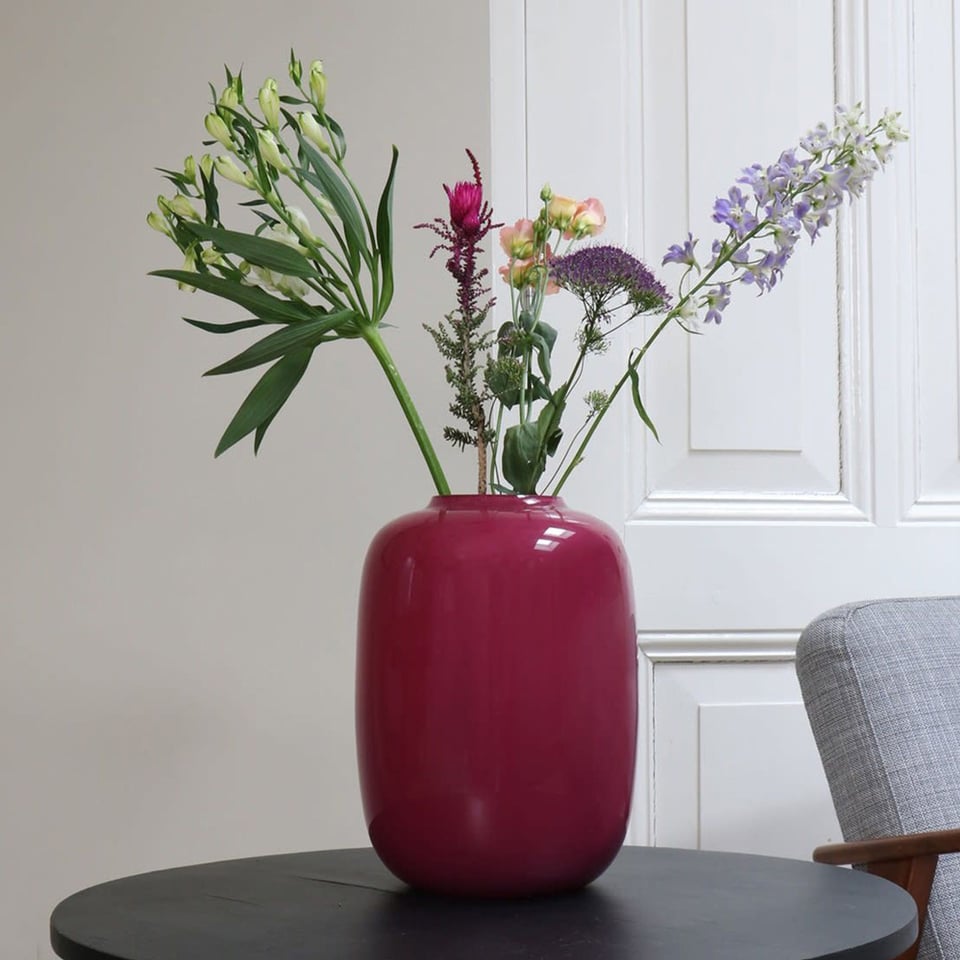 Vaas Artic Bordeaux-Mauve Glas 21x29cm