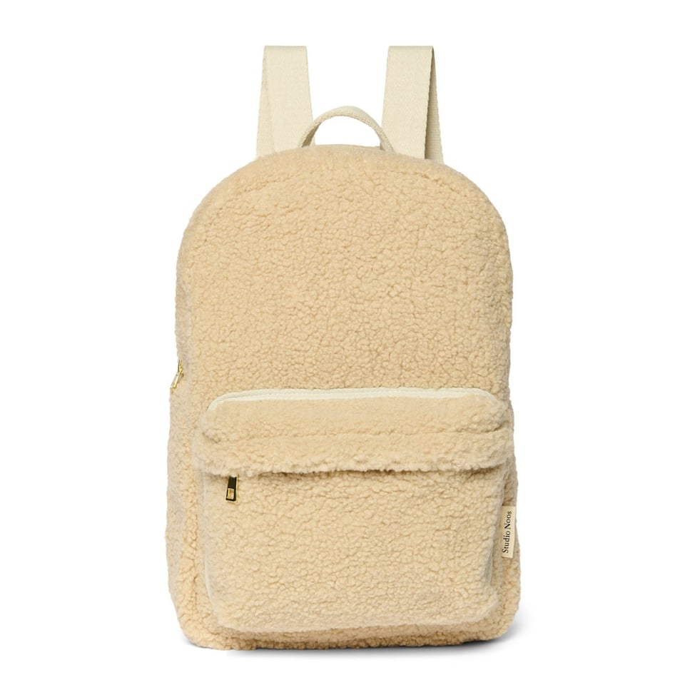 Ecru Teddy MIDI Backpack with Front Pocket