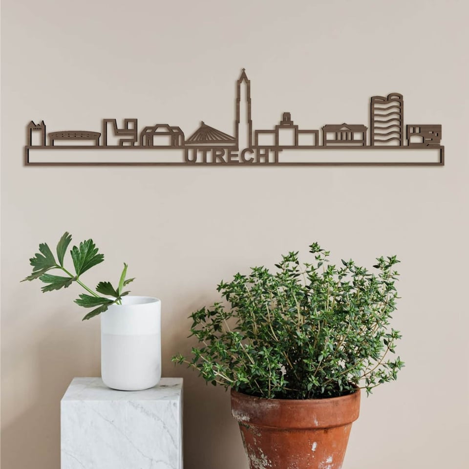 Cityshapes - Skyline Utrecht Hout 60cm