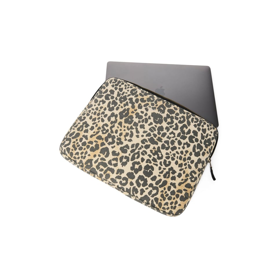 Soft Cotton Leopard  Laptop Sleeve  15 INCH - Leopard