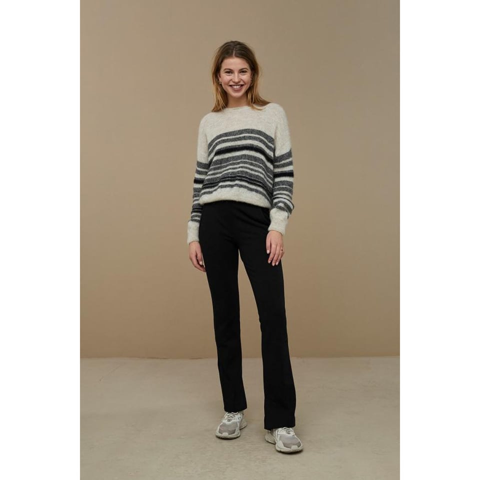 By-Bar Liz Stripe Pullover Jet Black