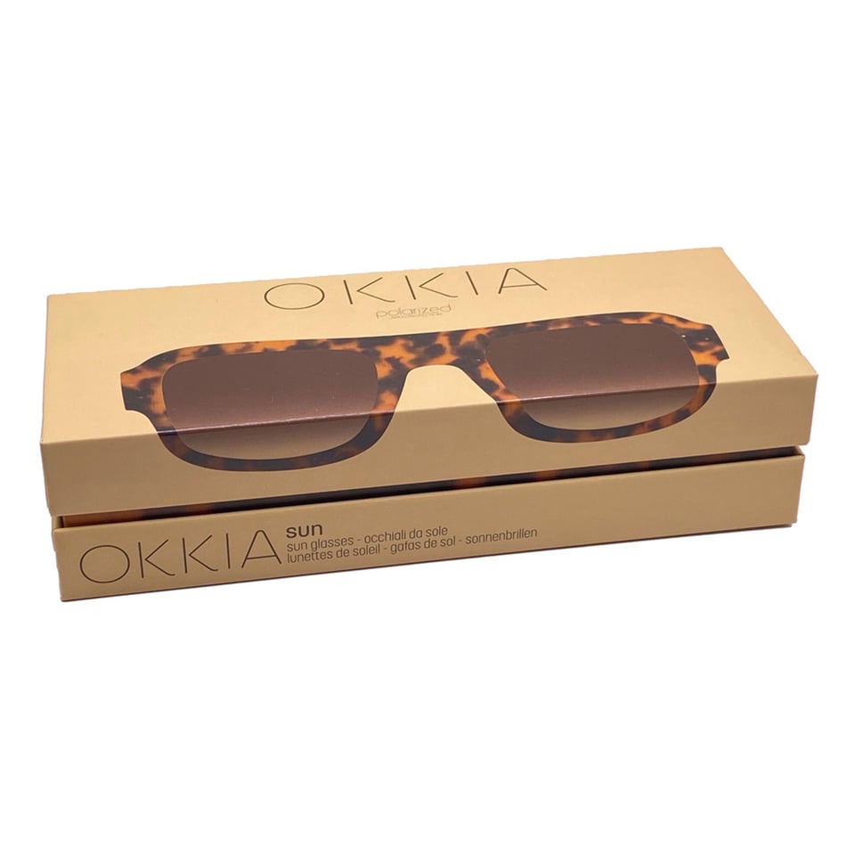 Zonnebril ATENE Mask Classic Havana OK035-CH + Polarized