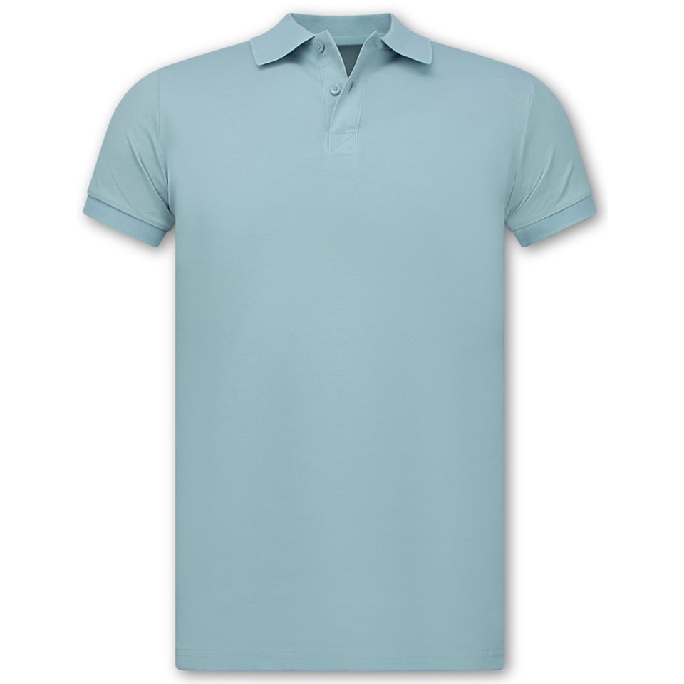 Poloshirt - Poloshirts Heren Korte Mouw - Poloshirt Heren - Slim Fit - A150 - Licht Blauw