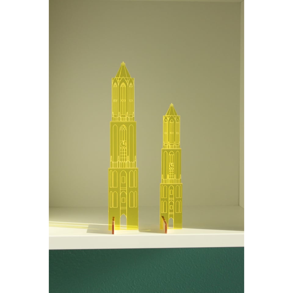 JUDS Plexiglas Domtoren Staand 16 Cm Geel