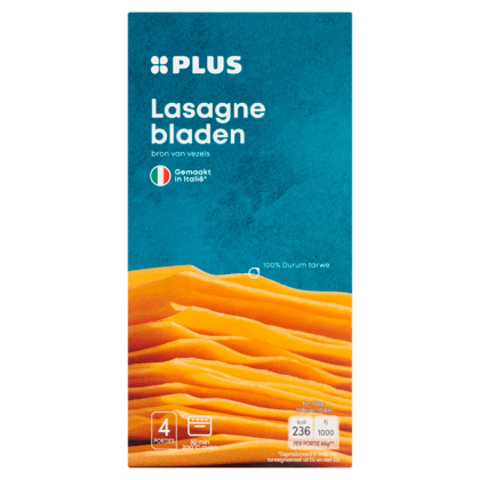 PLUS Lasagnebladen Naturel