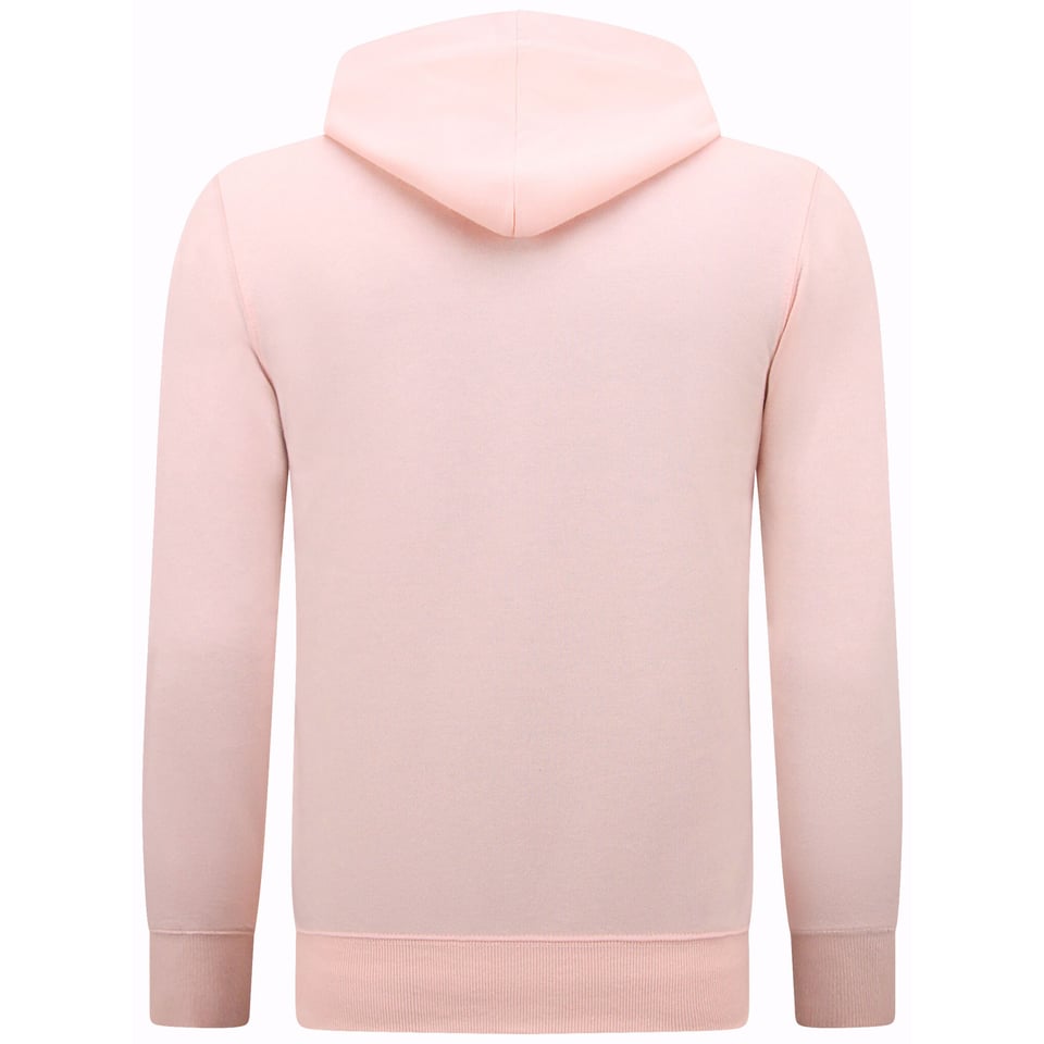 Hoodie Heren Met Rits - Jogging Shorts Heren - SET - Pink