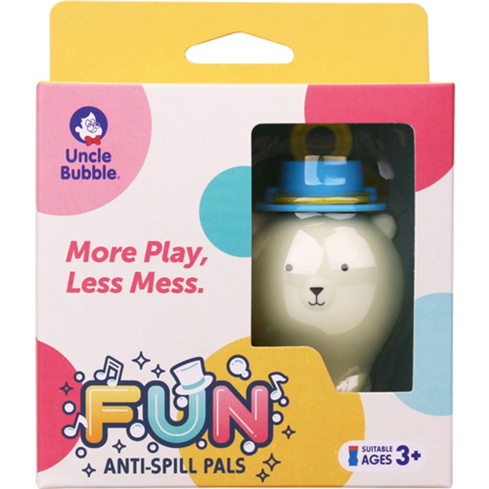Uncle Bubble - Fun Anti-Spill Pals - White Bear