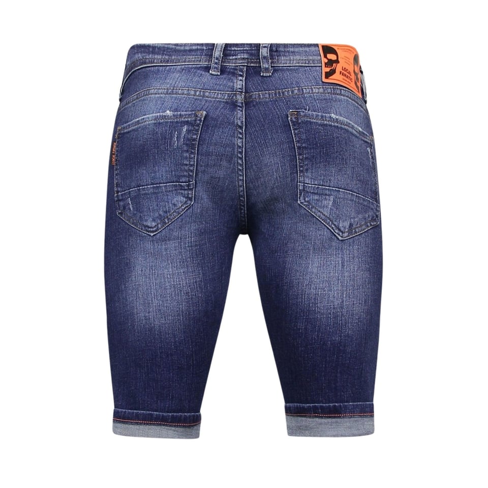 Denim Shorts Heren Slim Fit - 1049 - Blauw
