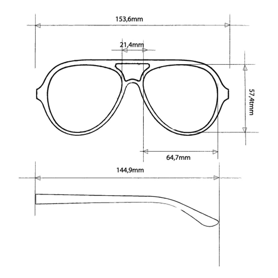 Zonnebril ALESSIO Aviator Black OK021-BK