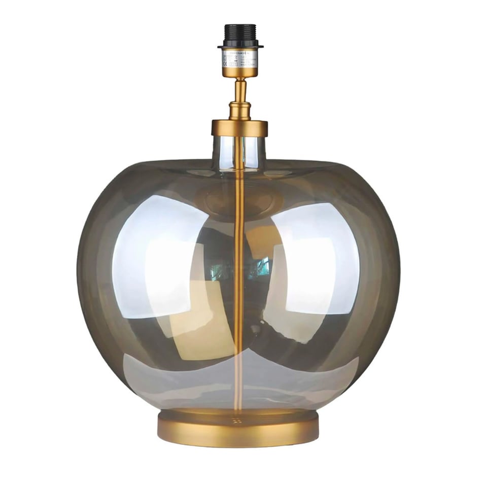 Tafel Lamp Voet Amira Amber Transparant Glas 40x53cm