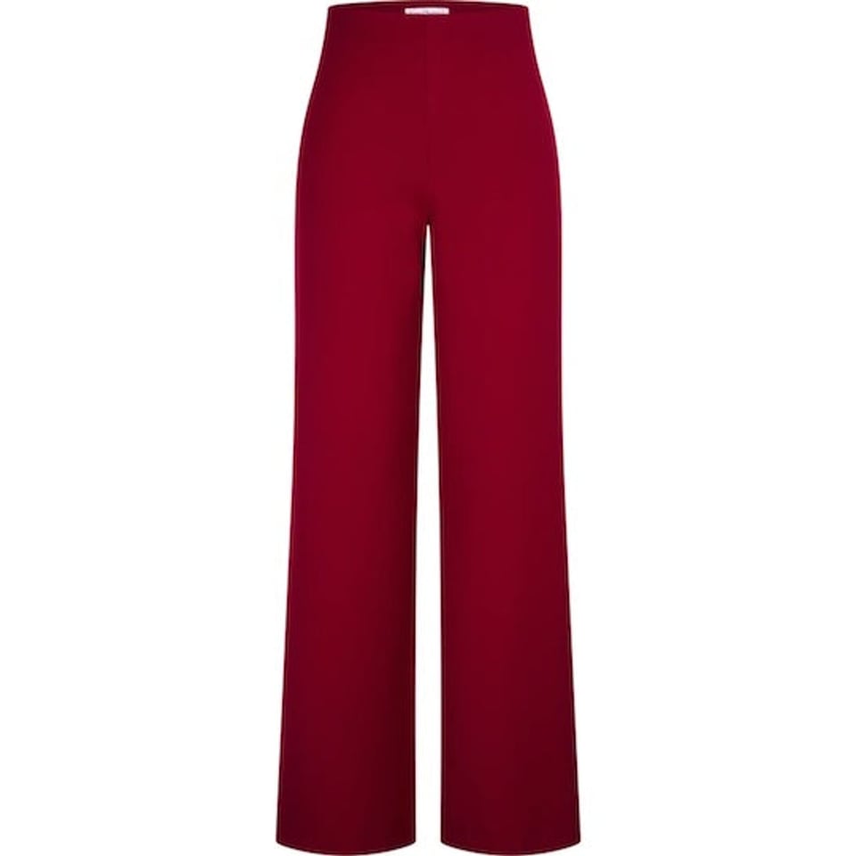 VERY CHERRY Marlene Pants Deep Red Gabardine