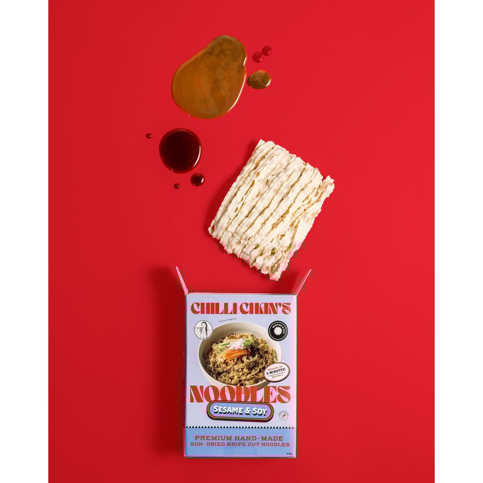 Bundle: 4 x Sun-dried Knife Cut Noodles - Sesame & Soy