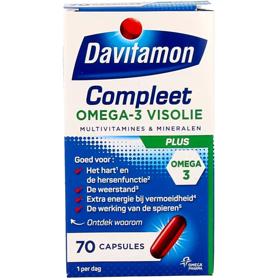 Davitamon Compleet Omega3 Visolie 70st 70