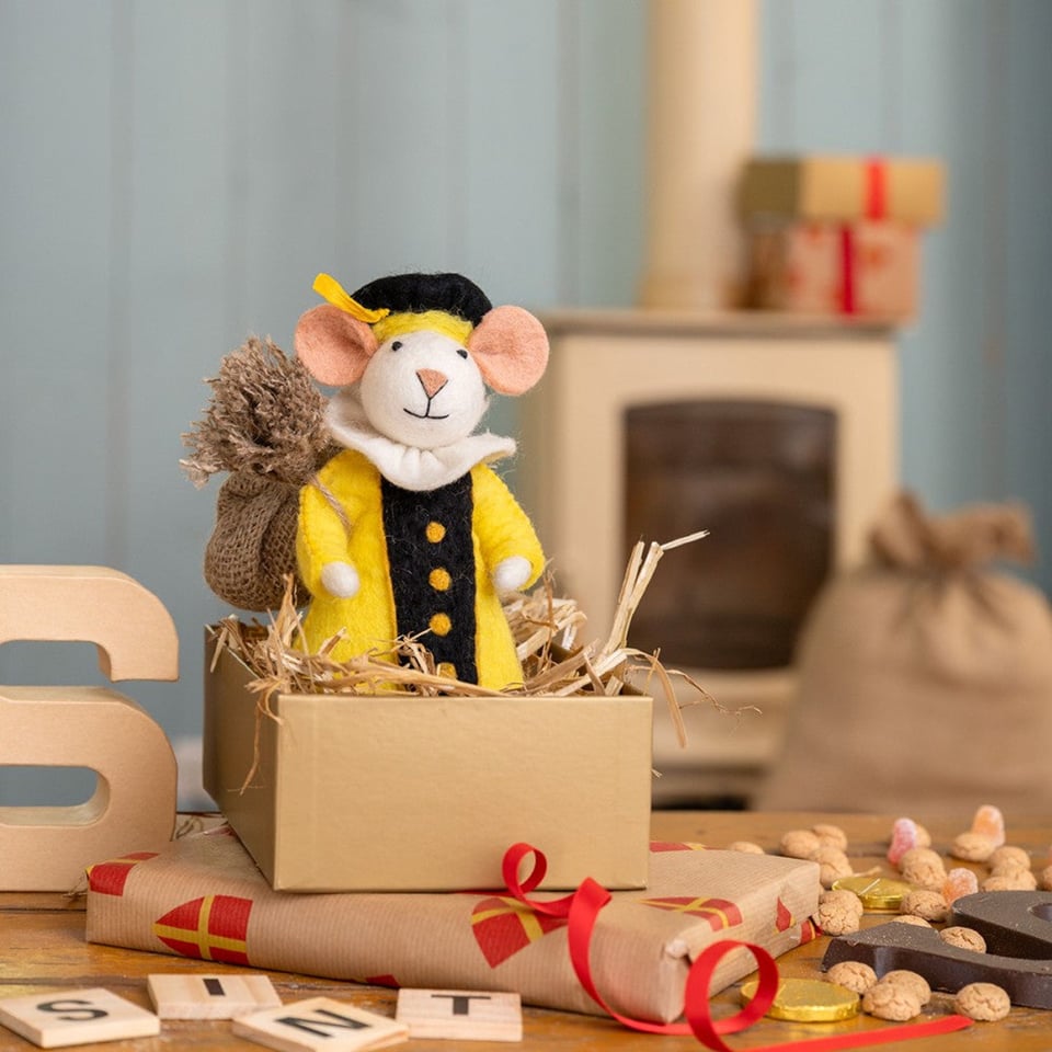 Decoratie Pietermuis geel