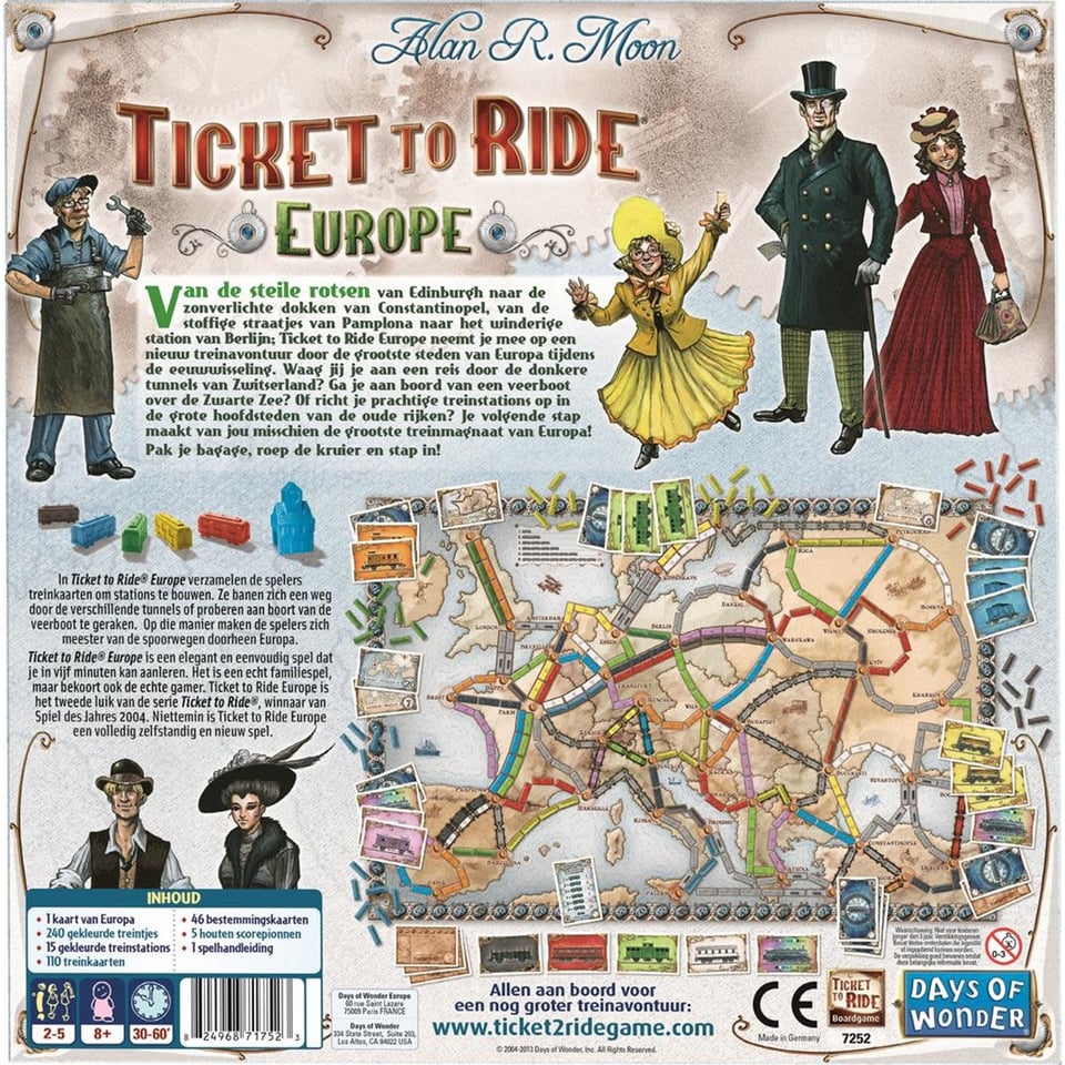 Days of Wonder Ticket to Ride Europe 8+