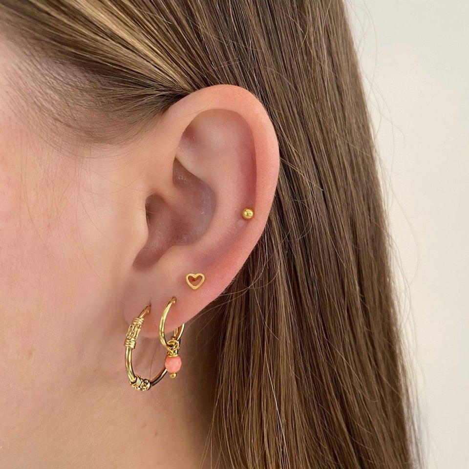 Gold Plated Bali Hoop Earrings Ubud