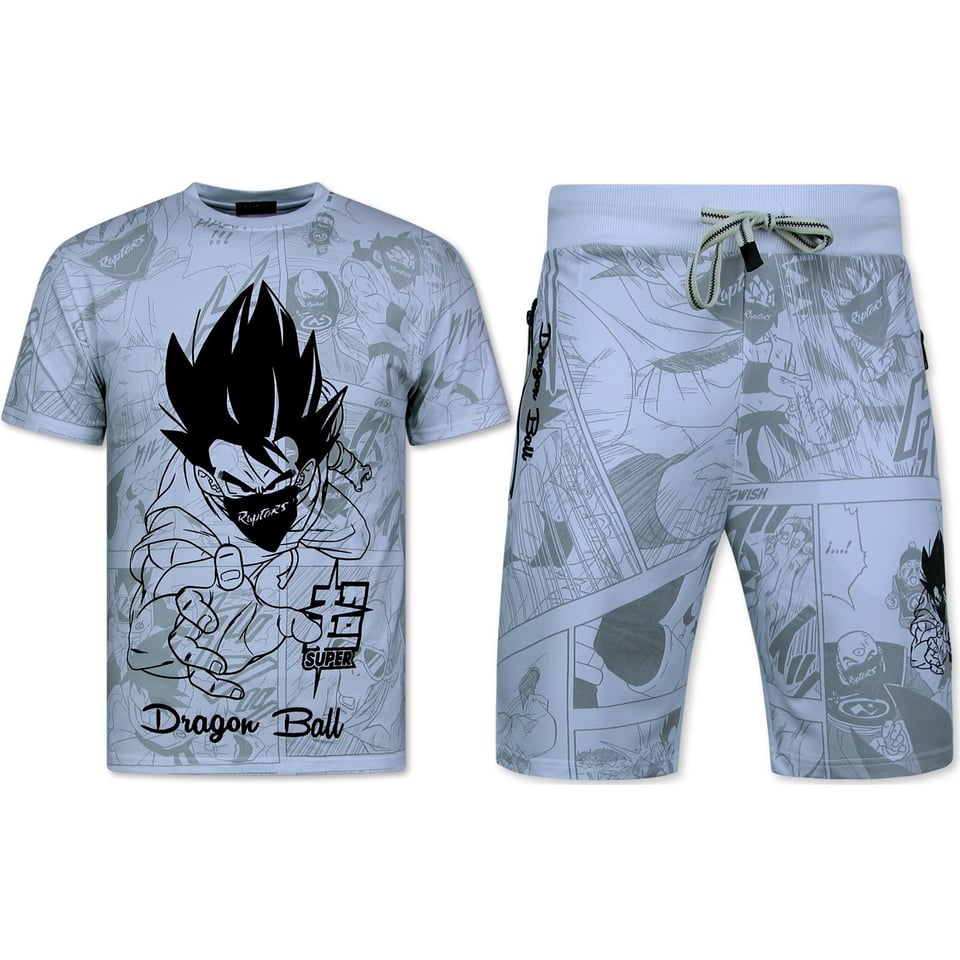 Twinset Dragon Ball - Zomerset Heren - Co Ord Set Dragon Ball - Combisets - 1681 - Wit