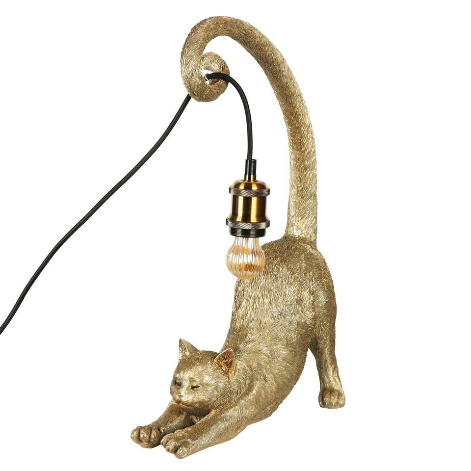 Poeslamp Goud