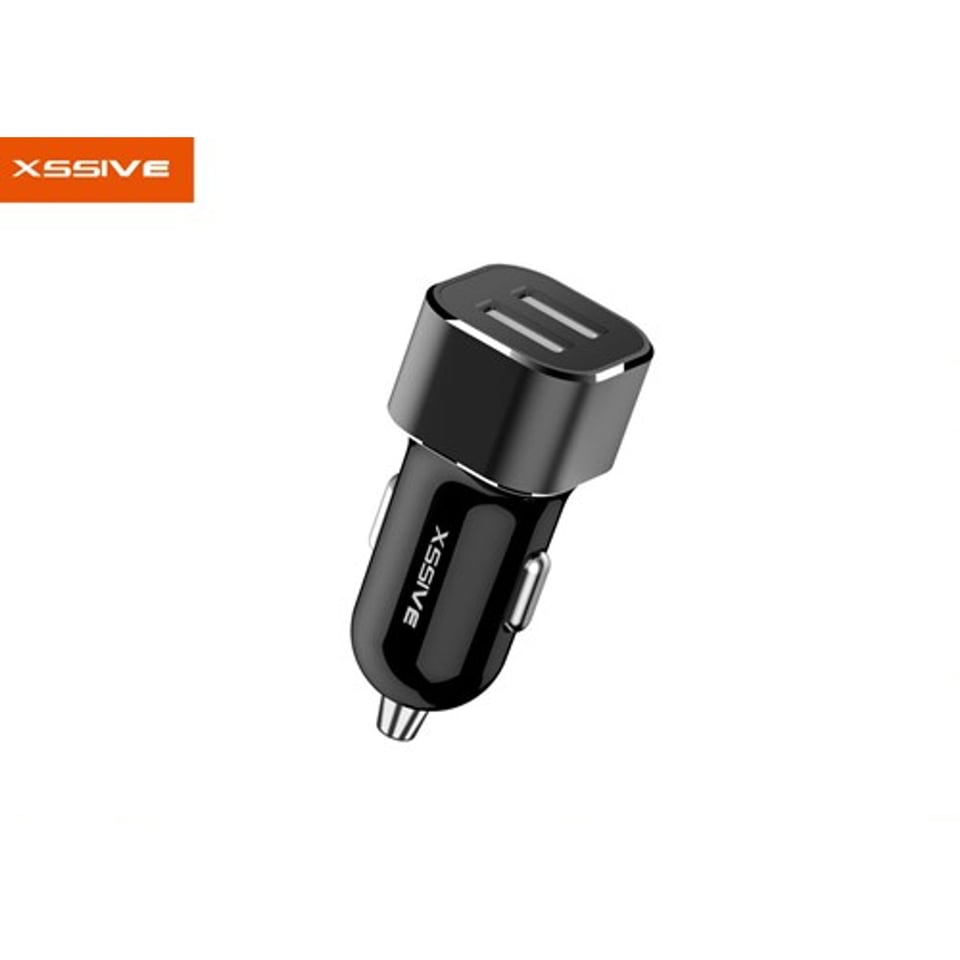 Xss-C29N Duo Car Charger+ Type-C Cable 2.4A - Zwart