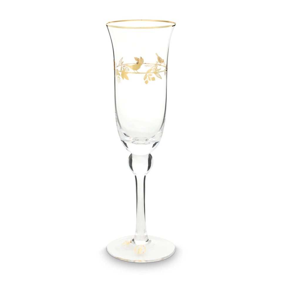 Champagne Glas Winter Wonderland Goud 220ml