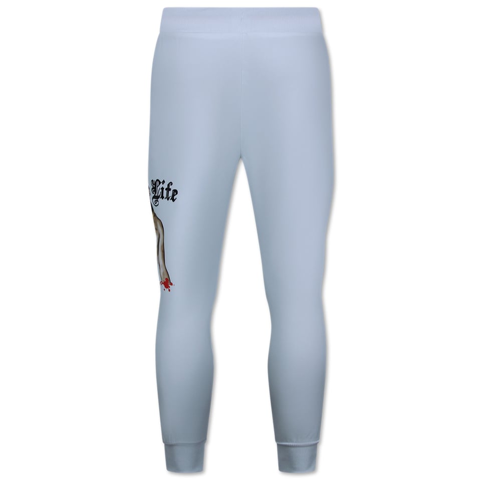 2Pac Joggingpak Heren - Tupac Trainingspakken Heren - Huispak Heren Volwassenen - 3390 - Wit