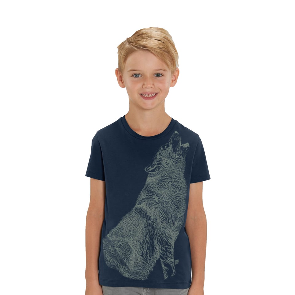 Huilende Wolf T-Shirt - Glow In the Dark
