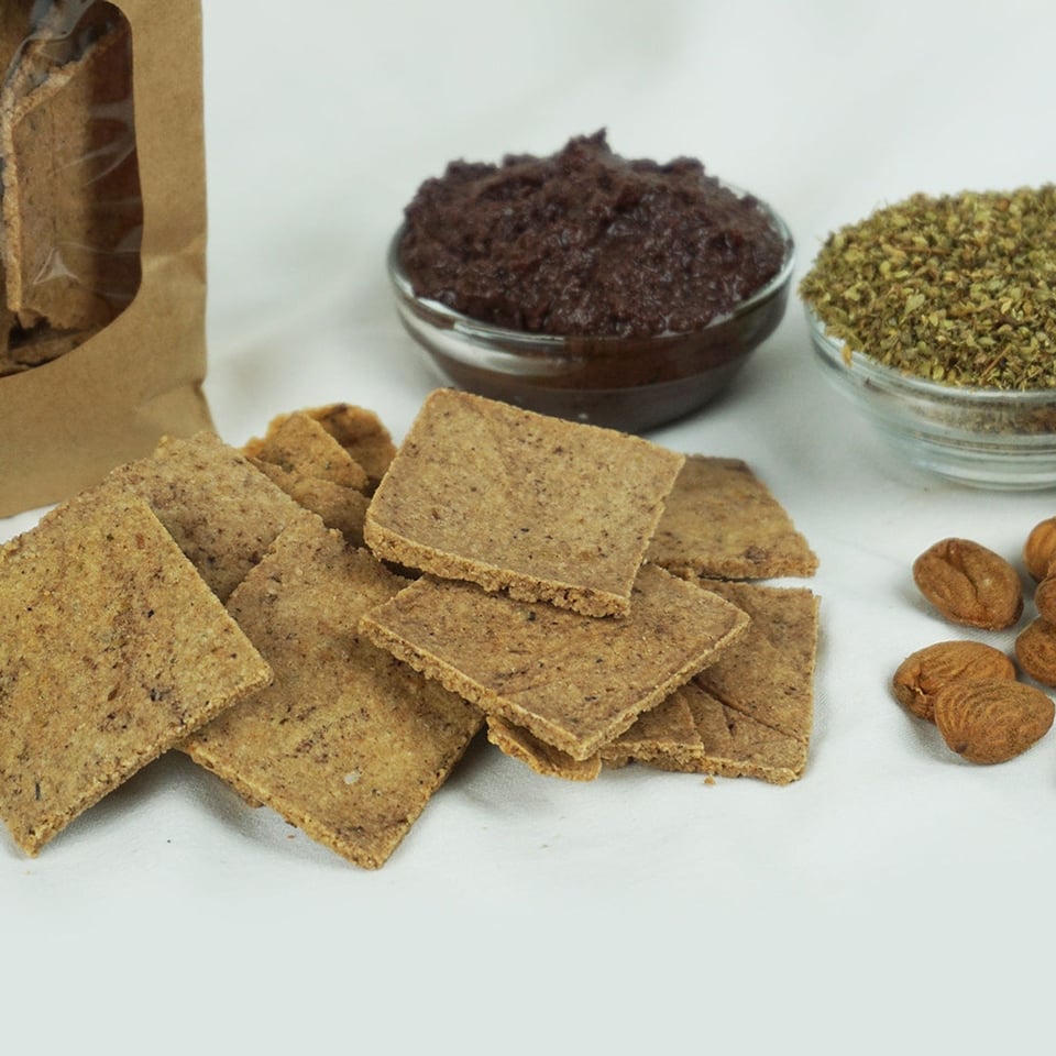 Almond Crackers Olives & Oregano Wild Sage Foods