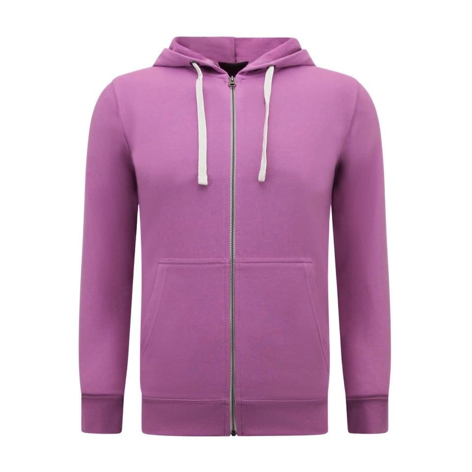 Hoodie Heren Met Rits - Nette Jogging Shorts Heren - SET - Paars