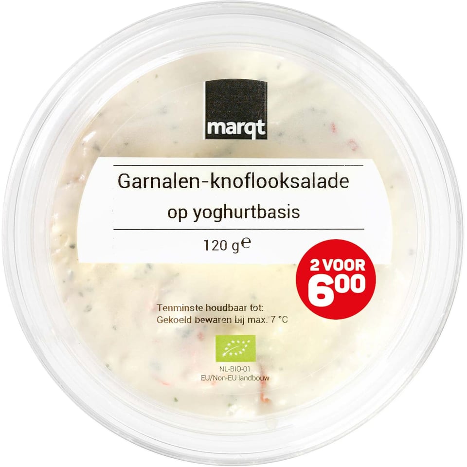 Garnalen-Knoflooksalade Op Yoghurtbasis