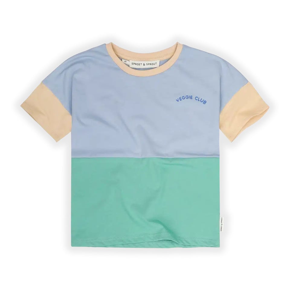 Sproet & Sprout T-Shirt Colourblock Misty Blue