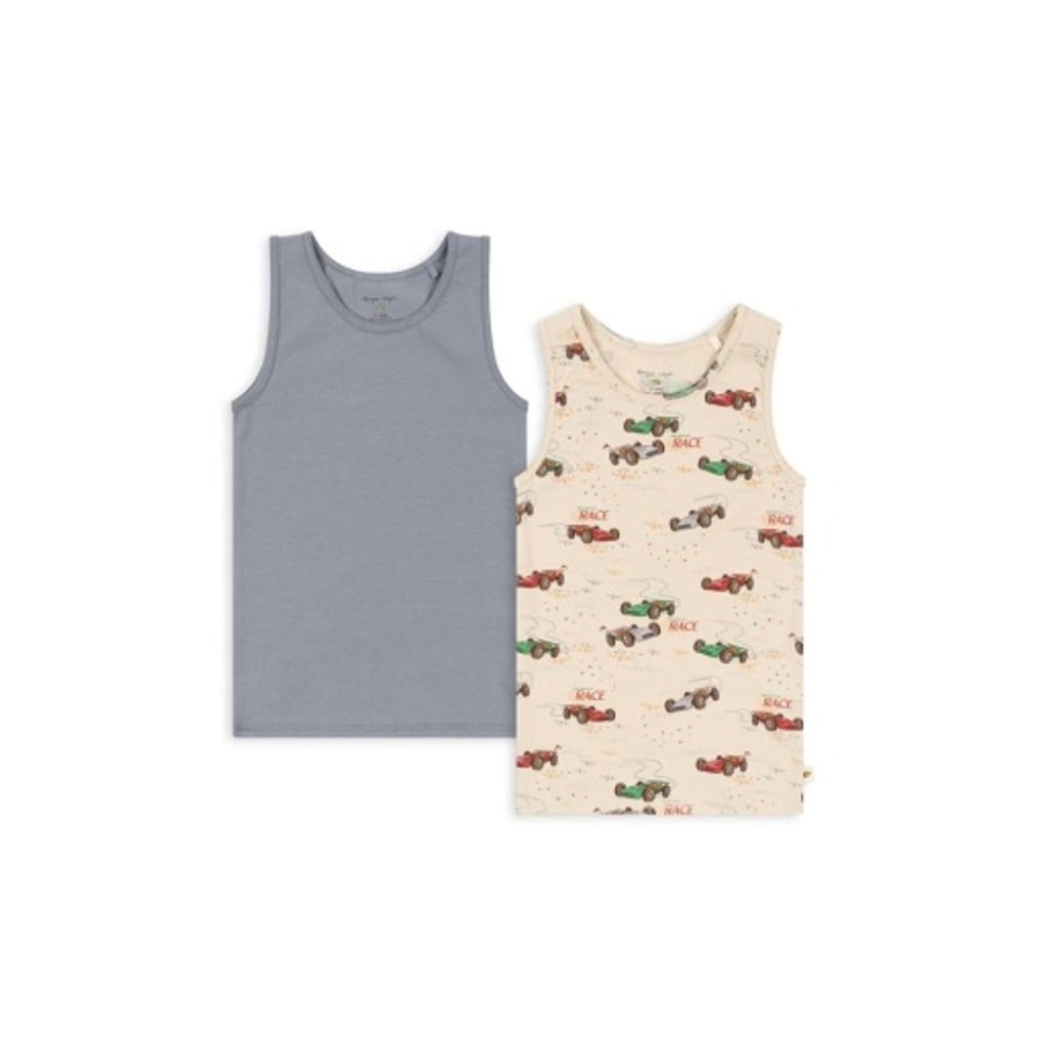 Konges Sløjd Basic 2 Pack Tanktop Gots Tradewinds / Grand Prix