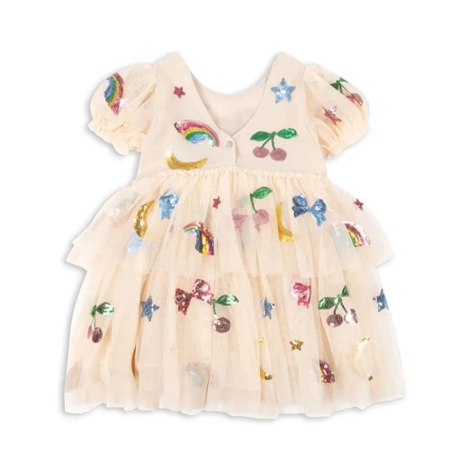 Konges Sløjd Yvonne Puff Dress Rainbow Twinkle