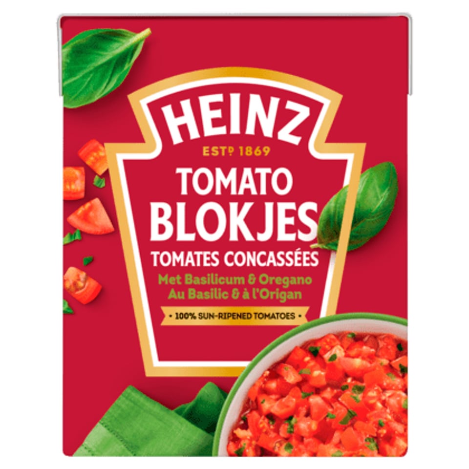 Heinz Tomatenblokjes Met Basilicum & Oregano