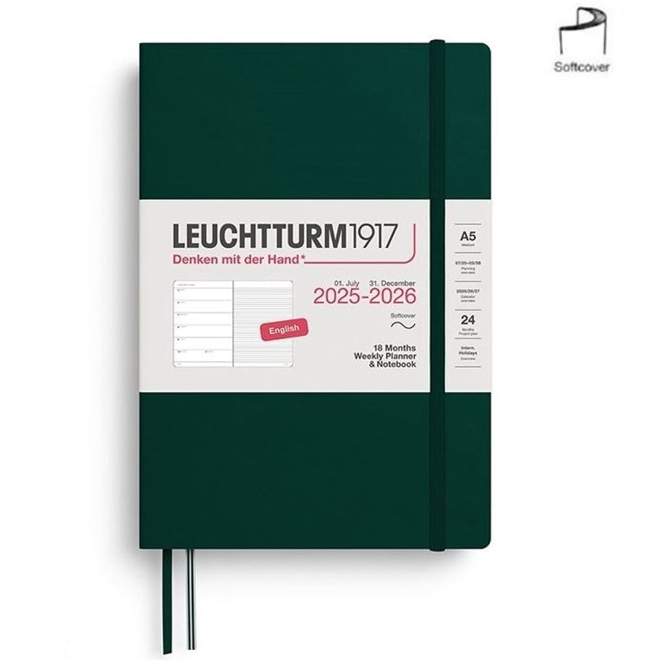 Leuchtturm 18 months diary softcover large 2025-2026