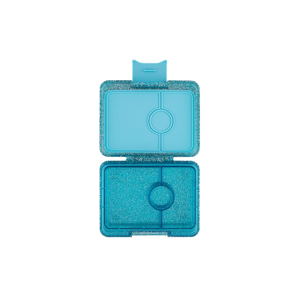 Yumbox Snack 3 Vakken Twinkle Aqua Glitter / Aqua Clear - Aqua