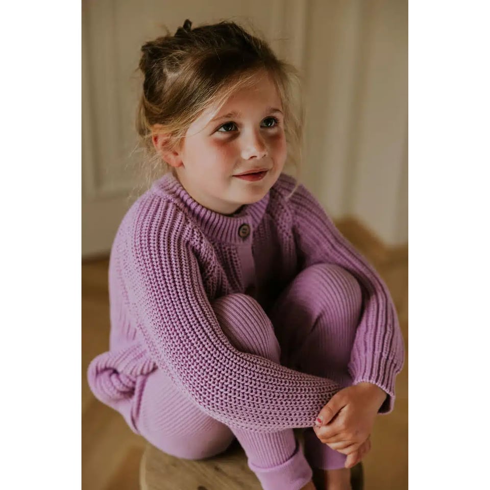 Yuki Kidswear Raglan Cardigan - Orchid