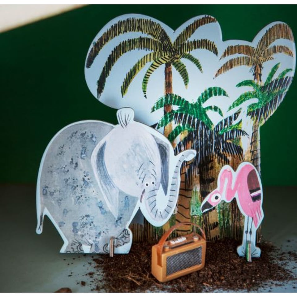 Studio ROOF Pop-Out Kaart Jungle Olifant