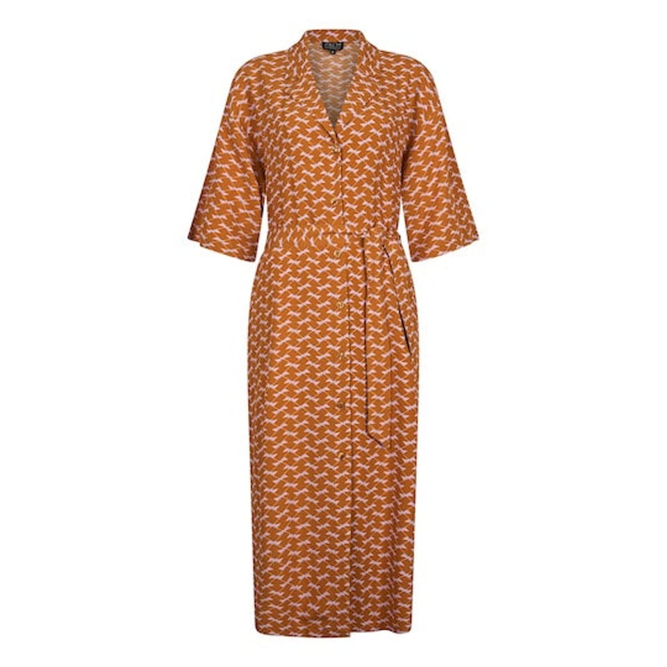 ZILCH Kimono/Dress with belt rust