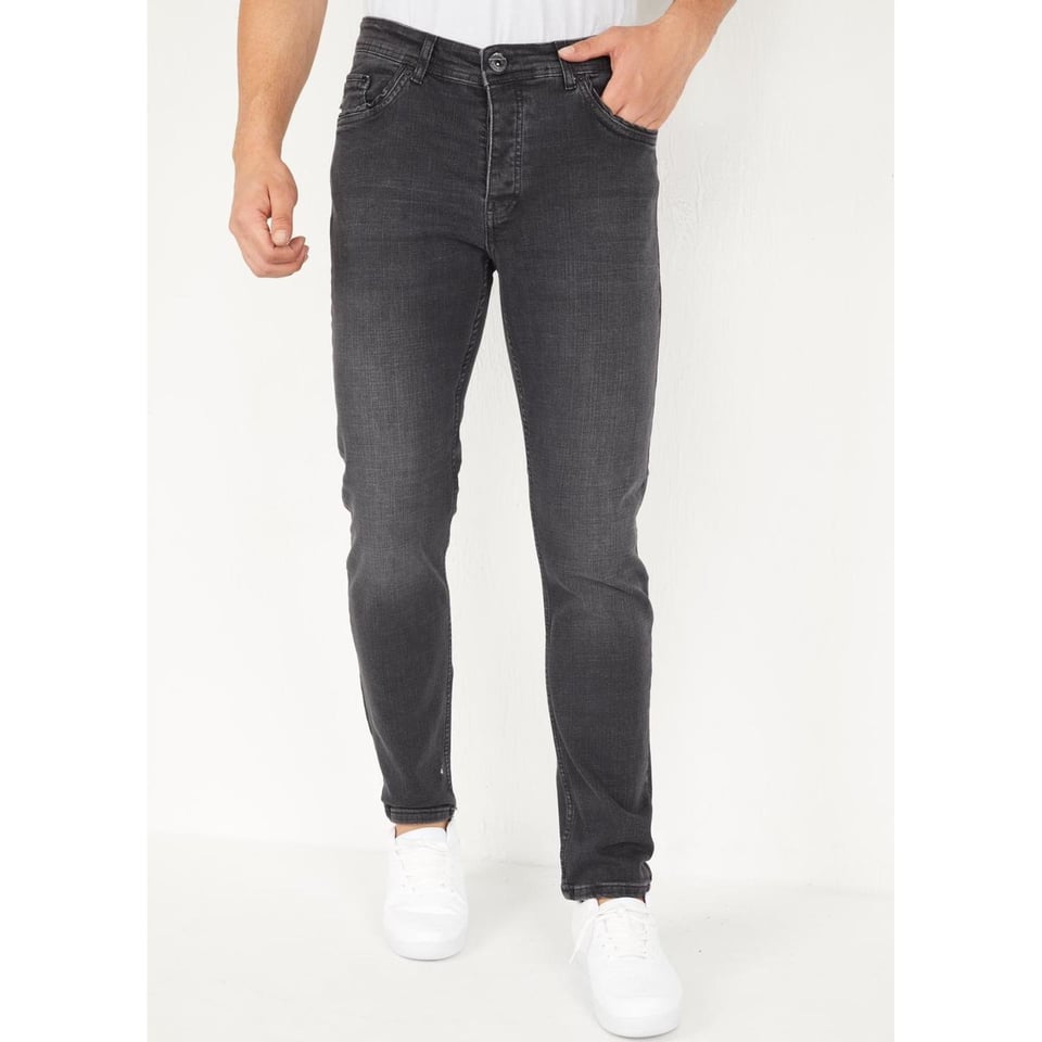 Mannen Spijkerbroek Stretch Regular Fit Jeans - DP18- Grijs