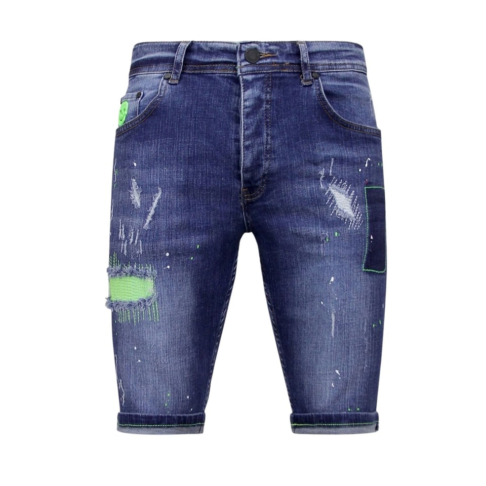 Exclusieve Slim Fit Korte Broek Heren - 1044 - Blauw