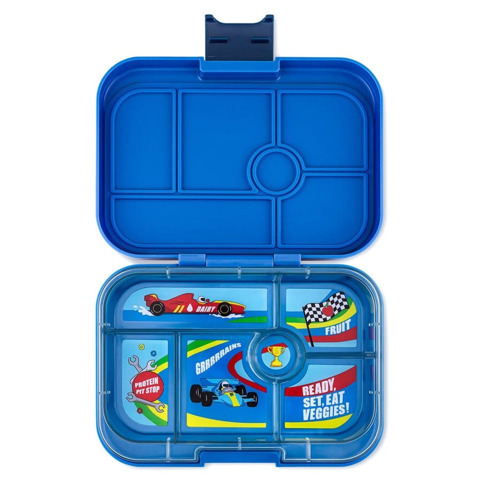 Yumbox Original Surf Blue - Race Cars Tray