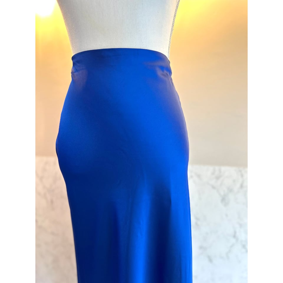 Blue Sia Skirt - Satin look
