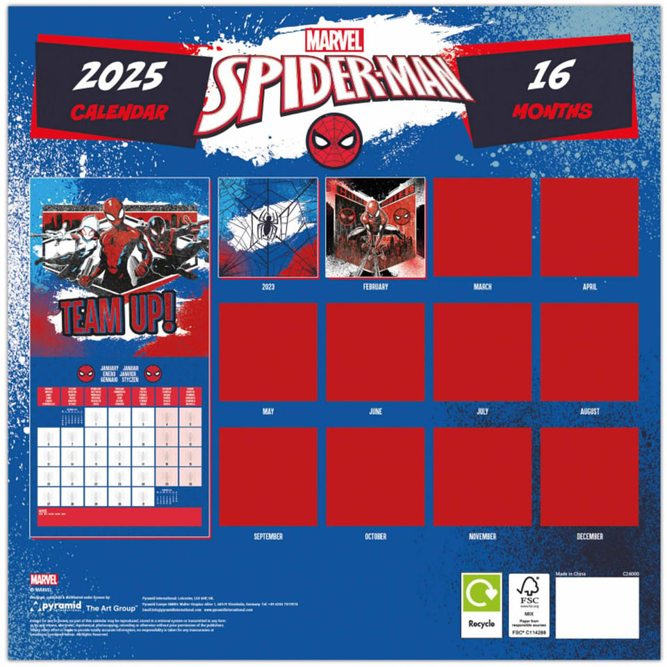 Marvel Spider-Man Calendar 2025 - Kalender