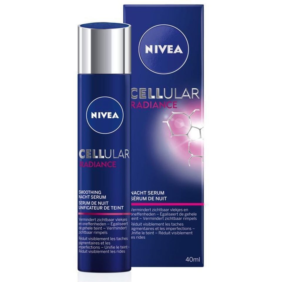 NIVEA CELLular Radiance Nacht Serum - 40 Ml - Nachtcrème Bevat Lumicinol en Magnolia Extract en Egaliseert De Huid en Vermindert Rimpels